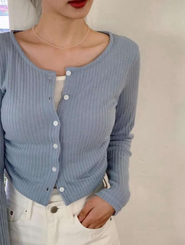 [Shopperland] Soft Fit Spring Side Shirring Layered T-Shirt Cardigan (3 Color) *Seasonal limited*