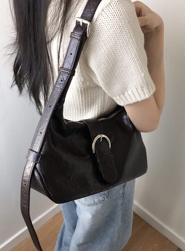 [98 Doci] Ring Buckle Cross Shoulder Bag (4 Color)