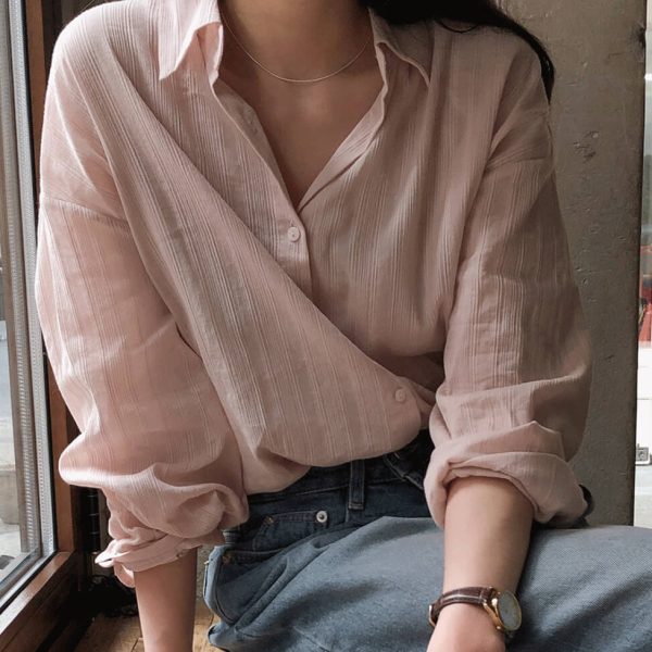 [Slowand] SLOWMADE Natural Fit Texture Line Shirt (2 Types, 7 Color) *Made in Korea* *Seasonal Limited*