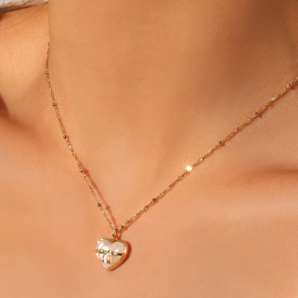 [Engbrox] Heart Necklace (2 Color) *Made in Korea*