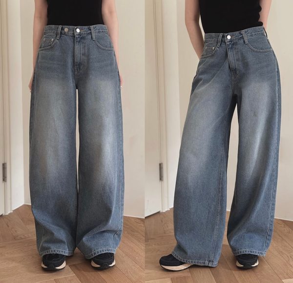 [Slowand] SLOWMADE GPT Size Adjusting Wide Denim Pants (3 Types of Length) *Made in Korea*