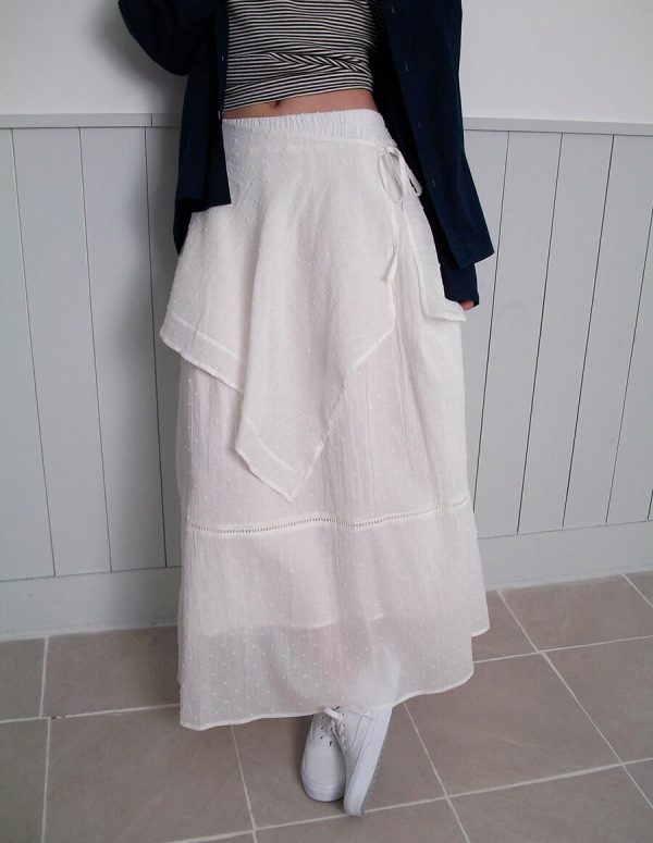 [From Beginning] Popcorn Lace Layered Long Skirt (2 Color) *Seasonal Limited*