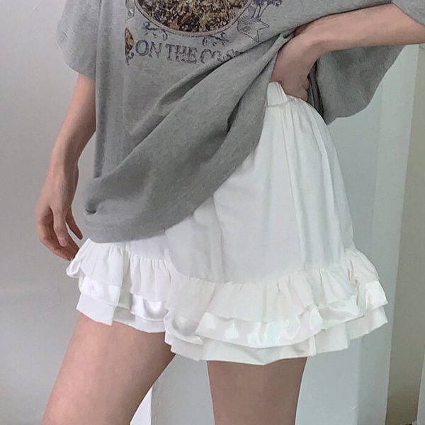 [From Beginning] Jelly Frill Banding Mini Skirt (2 Color) *Seasonal Limited*