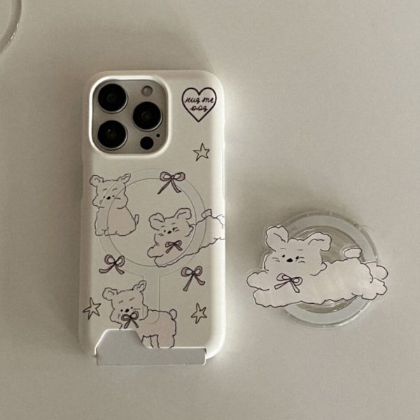 [Mademoment] Hug Me Dog Pattern Magsafe Card Pocket Case (2 Color) *LIMITED*