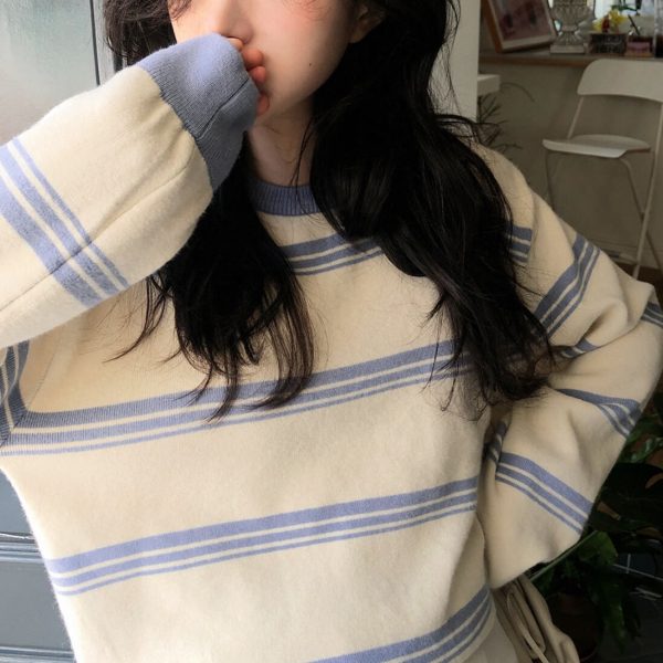 [Slowand] SLOWMADE Concept Two Tone Stripe Knit (2 Color) *Made in Korea* *Seasonal Limited*