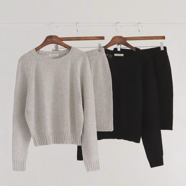[Slowand] SLOWMADE Melo Knit + Skirt Two Piece Set Up (2 Color) *Made in Korea* *Seasonal Limited*