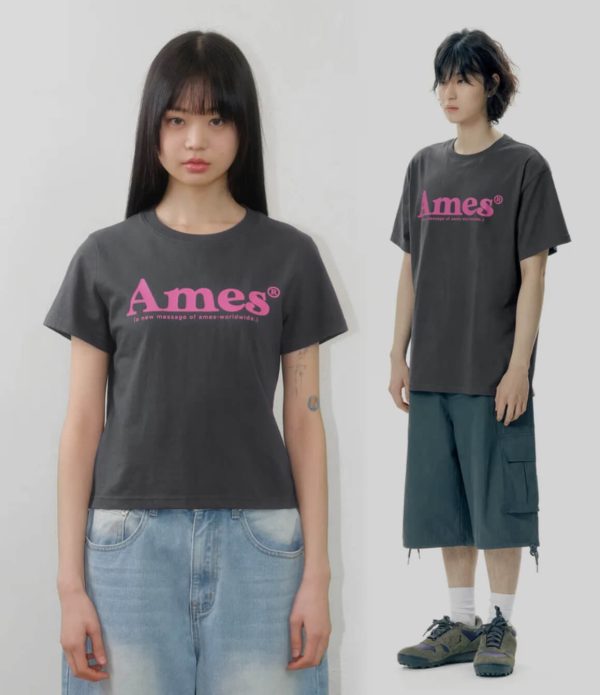 [Ames Worldwide] Basic Logo Tee (Charcoal) *Limited Time Sale*