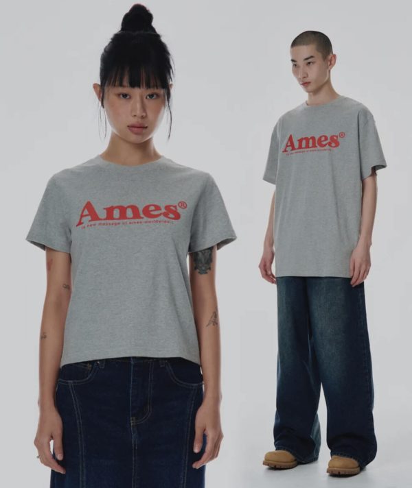 [Ames Worldwide] Basic Logo Tee (Grey) *Limited Time Sale*