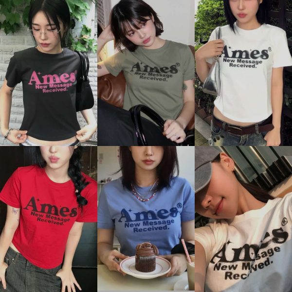 [Ames Worldwide] Round Hem Crop Tee (5 Color) *Limited Time Sale*