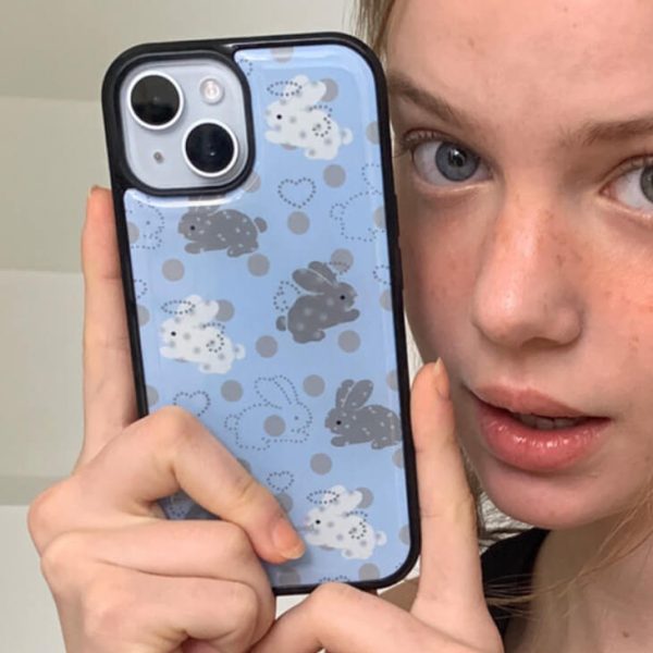 [Musemood] Angel Bunny Dot Bumper Phone Case/ Magsafe Case