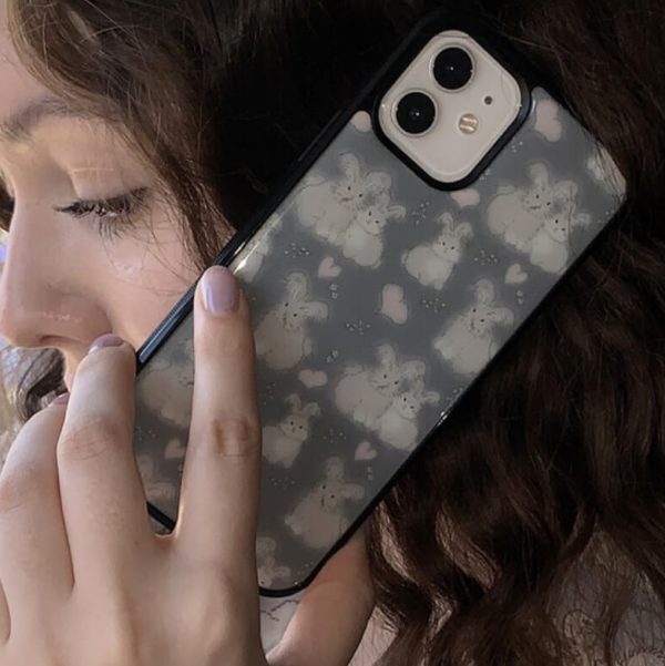 [Musemood] Winter Pick Soft Love Bunny Bumpper Phone Case/ Magsafe Case