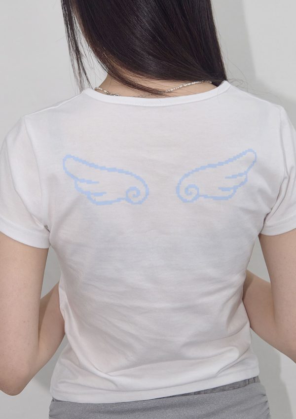 [Fancy Club] 25SS Angel Mark Crop Tee (2 Color) *Limited Time Sale*