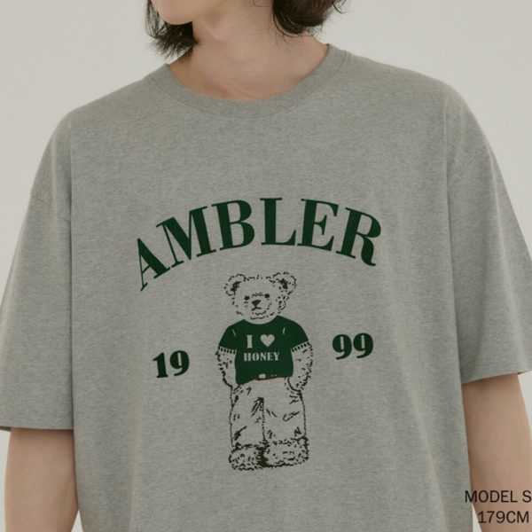 [Ambler] AS1217 Just Chilling Bear T-Shirt (2 Color) *Season limited*