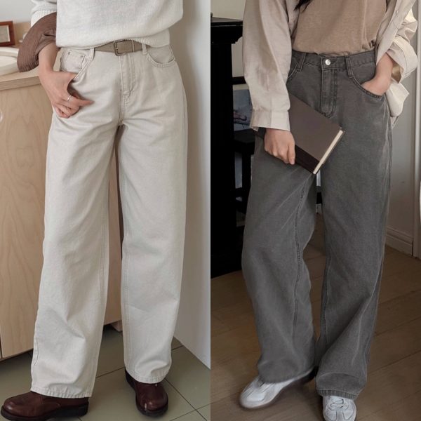 [Slowand] SLOWMADE Pigment Oxford Denim Pants (2 Color) *Made in Korea* *Seasonal Limited*