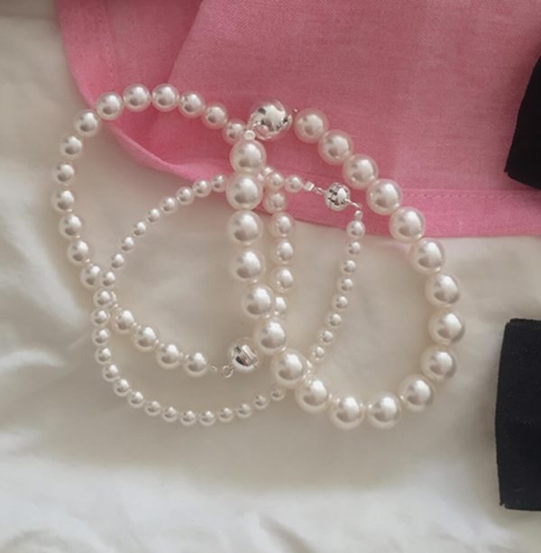 [Moat] Pearl One Touch Bracelet (Silver 925) (3 Sizes)