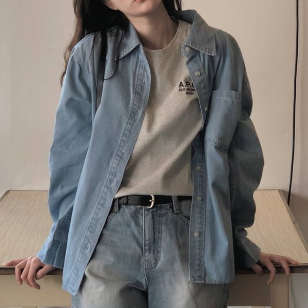 [Slowand] Boy Vintage Washing Denim Shirt (3 Color) *Special Price Project* *Seasonal Limited*
