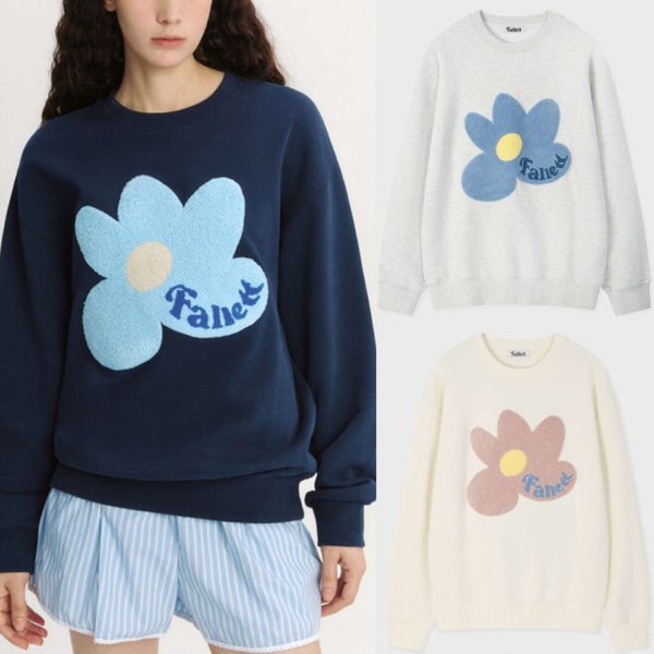 [Fallett] Boucle Flower Sweatshirt (3 Color) *Limited Time Sale*