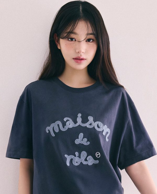 [Rola Rola x Jang Wonyoung] 25' Summer Maison De Rola Embroidery Loose Fit T-Shirt (3 Color) *BLACK FRIDAY SALE* *SEASON OFF SALE*