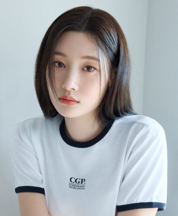 [Codegraphy] Womens Small Square Logo Ringer Short Sleeve T-Shirt (4 Color) *25SS Limited*