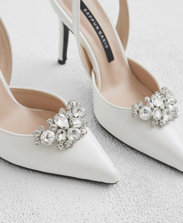 [Sappun] Halfmoon Cubic Shoe Brooch HW9250