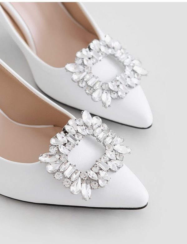 [Sappun] Wide Square Cubic Shoe Brooch A3393