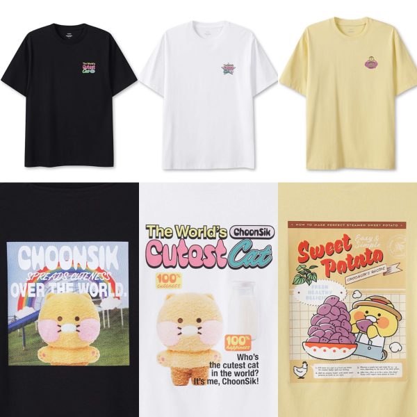 [Top Ten Korea x Kakao Friends] Cool Air Cotton Collabo Half Sleeve T-Shirt (8 Color) *1+1 Special Sale*