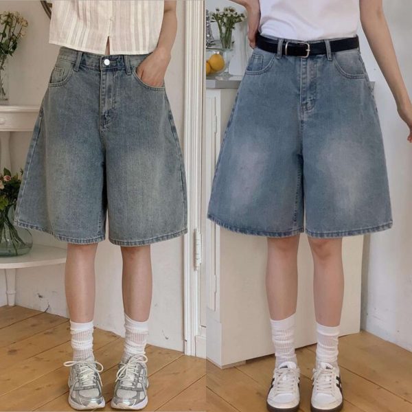 [Shopperland] Summer Wide Bermuda Half Denim Pants (4 Color) *Seasonal Limited* *Special Price Project*