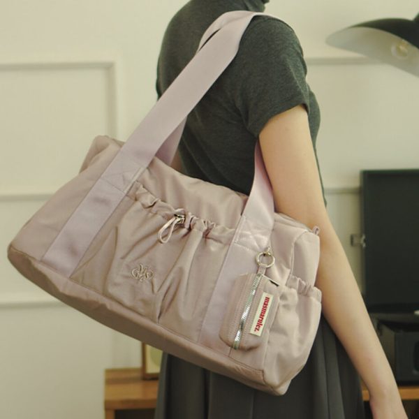 [Masmarulez] Glossy Shoulder Duffle Bag Two Way Carry with Keyring Pouch (3 Color) *Limited Time Sale*