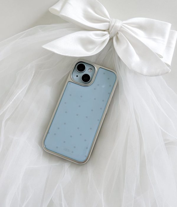 [ABOE] Blue Star Silver Epoxy iPhone Case