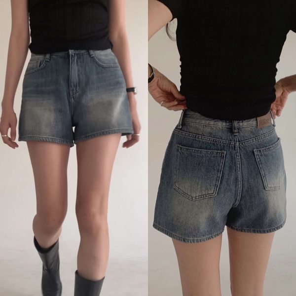 [Slowand] SLOWMADE Earl Grey Vintage Washing Denim Shorts (Made in Korea) *LIMITED*