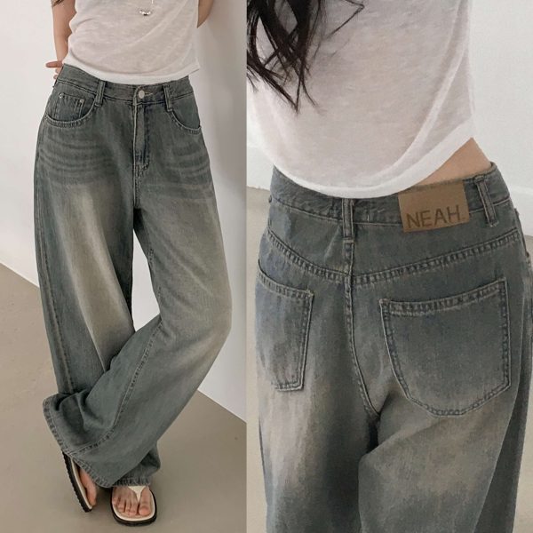 [98 Doci] NEAH Ameria Summer Vintage Wide Denim Vintage Blue (Made in Korea) *Season Limited*