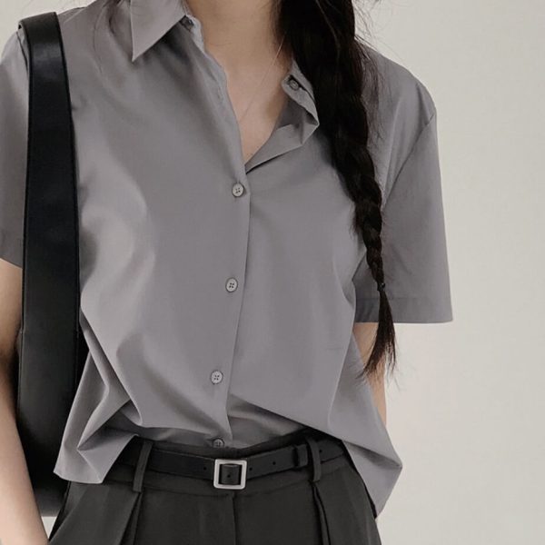 [Slowand] SLOWMADE Sunday Clean Half Sleeve Shirt Semi Loose Fit/ Semi Crop Fit (5 Color) *Made in Korea* *Season Limited*