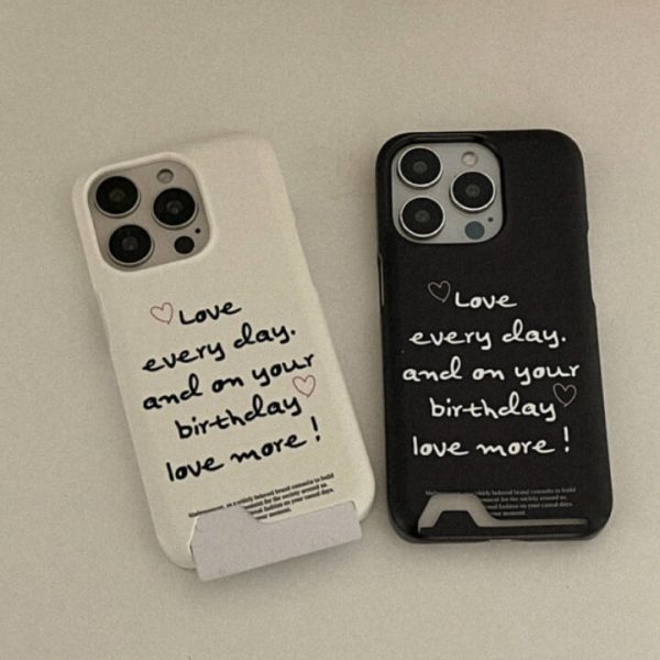 [Mademoment] Love Every Day Design Card Pocket Hard Case (2 Color)