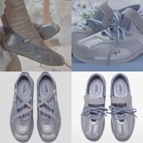 [OTZ x Margarin Fingers] Limited Edition Collaboration Romari Laceup Sneaker/ Banding Flat Shoes (Greyish Blue) *LIMITED*