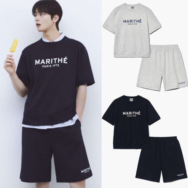 [Marithe x Cha Eun-Woo] 25SS Limited Edition Regular Logo Half Set Up (2 Color) *Unisex*