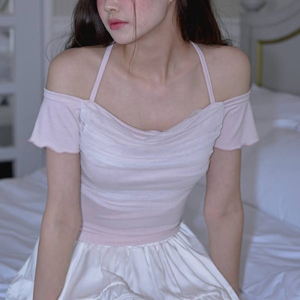 [Rose Frantz] Sha Layered Halter T-Shirt (2 Color) *Limited Time Sale*