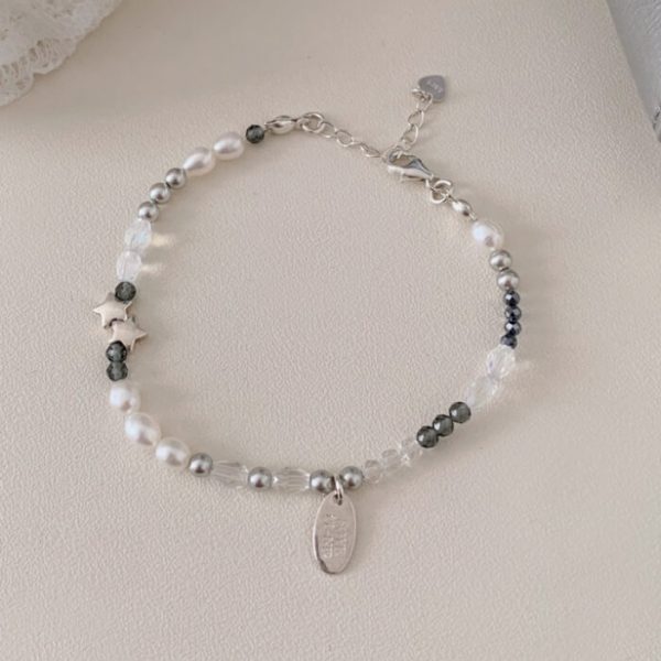 [Soye Pine] SOMBI Sharp Black Star Silver Bracelet (Silver 925)