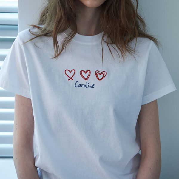 [CPGN] 25SS Caroline Chain Embroidered Crop T-Shirt (2 Color) *Season Limited*