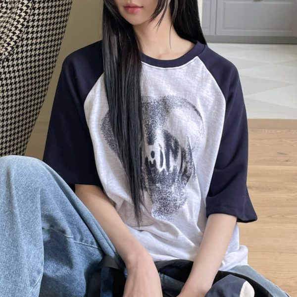 [Acover] 25SS Heart Spray Regular T-Shirt (3 Color) *Limited Time Sale*