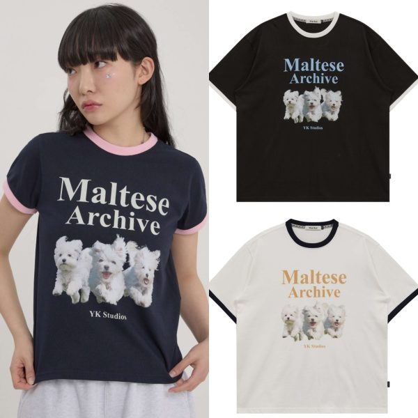 [Waikei] 25SS Maltese Archive Ringer Half T-Shirt (3 Color) *LIMITED*