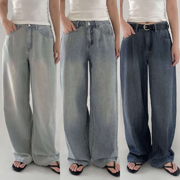 [Slowand] SLOWMADE Airy Summer Wide Denim Pants (3 Color) *3 Length for different height* *Summer Limited*