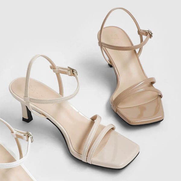 [Sappun] 25SS Limited Gliss Square Strap Sandal Heels (6cm) (6 Color) *Made in Korea*