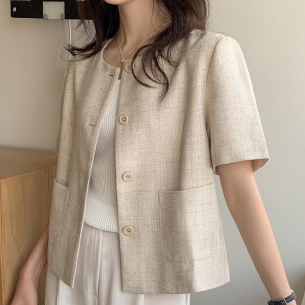 [Pureda][MADE] Rumon Summer Pocket Half Sleeve Jacket (2 Color) *Season Limited*