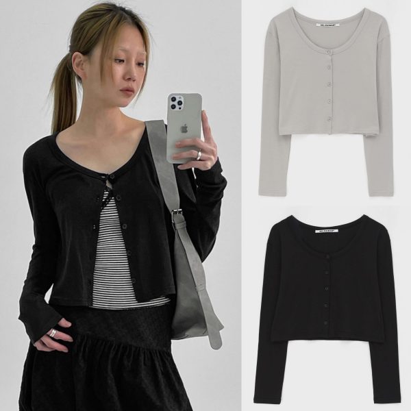 [BLACKUP KOREA SUMMER SALE END 6th JUNE] Round Neck Cardigan (3 Color)