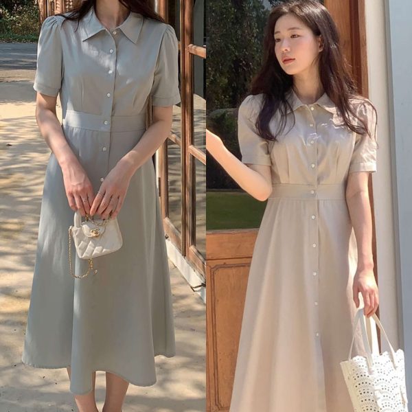 [Cherrykoko] CRKO MADE Daylin Shirt One Piece Dress (2 Color) *Limited Time Sale*