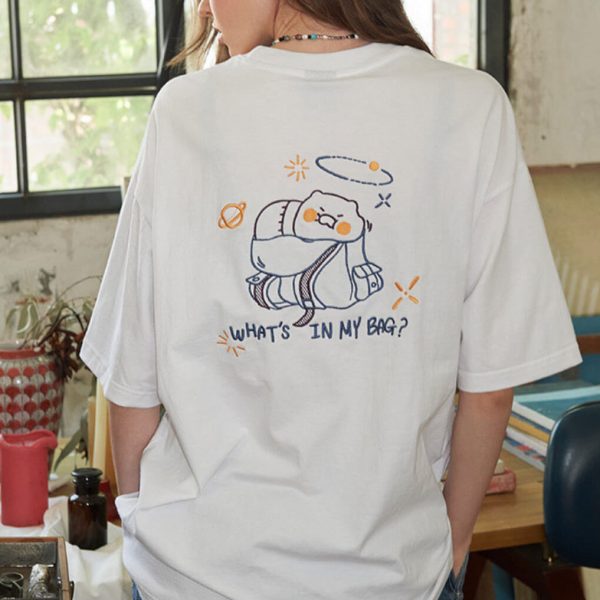 [CPGN x Kakao Friends] Choonsik Bag Embroidered T-Shirt (2 Color) *Season Limited*