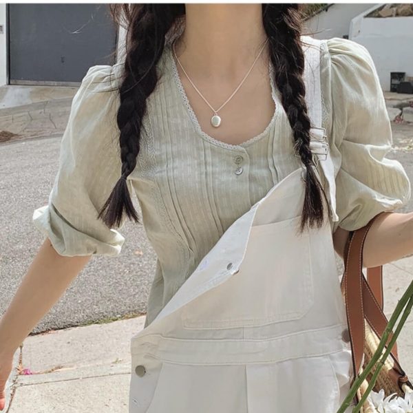 [Slowand] SLOWMADE Ever Cotton Lace Blouse (2 Color) *Made in Korea* *Summer Limited*