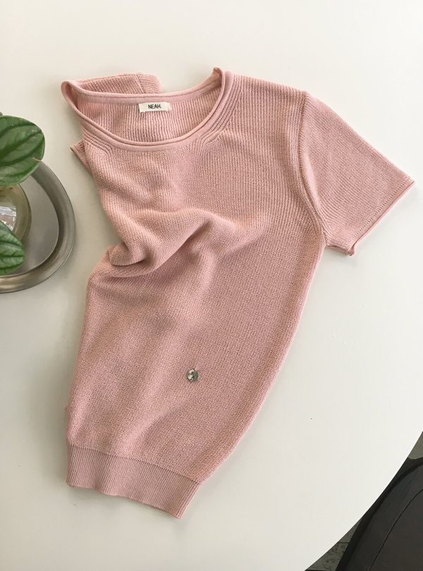 [98 Doci] NEAH Round Neck Half Sleeve Knit (4 Color) *Summer Limited* *Made in Korea*