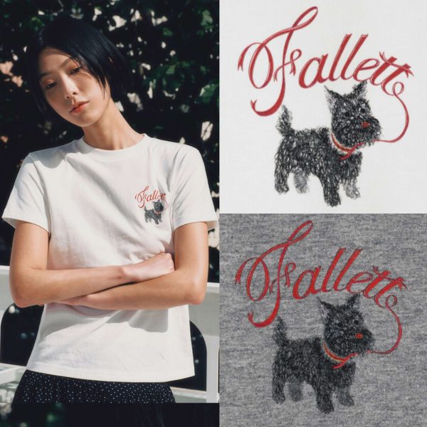 [Fallett] 25SS Scottie Ribbon Short Sleeve T-Shirt (2 Color) *BLACK FRIDAY SALE*