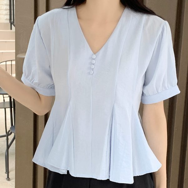 [98 Doci] Her Flare Short-Sleeve Blouse (3 Color) *Season Limited*